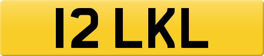 12 LKL private number plate